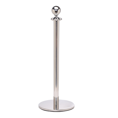 QUEUE SOLUTIONS Elegance 451, Ball Top, Profile Base, Satin Stainless ELB451-SS